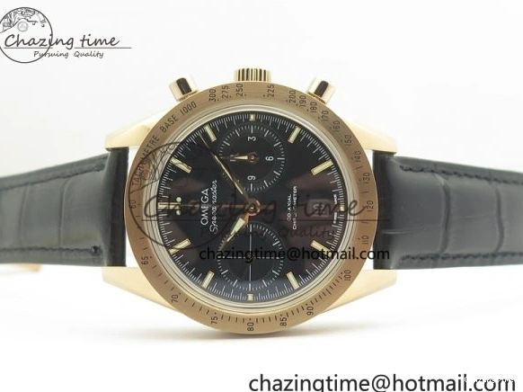 0102 Speedmaster ’57 Co-Axial RG OMF 1:1 Best Edition Black Dial On Leather Strap A9300 (Free Leather Strap) Resilient 8064